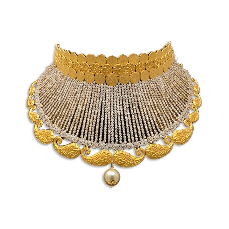 Kalyan jewellers choker necklace shop designs with price